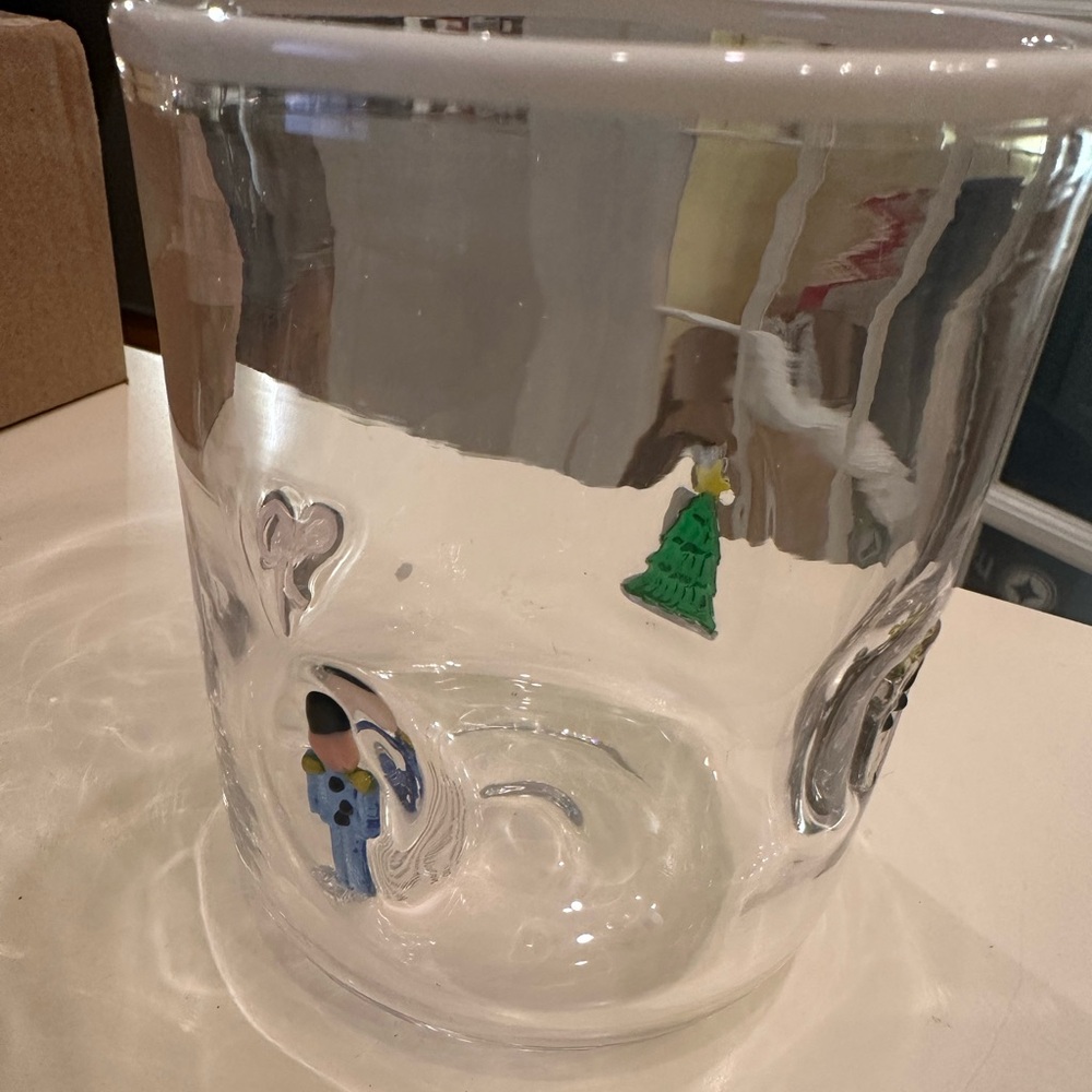 Anthropologie Festive Icon Juice Glass Christmas Holiday Nutcracker NWT